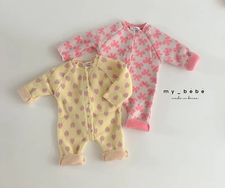 My Bebe - Korean Baby Fashion - #babyoutfit - Fleece Lovely Suit - 2