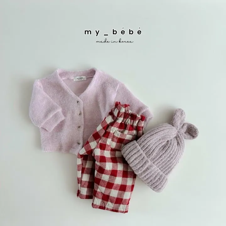 My Bebe - Korean Baby Fashion - #babywear - Winter Check Bonding Pants - 7