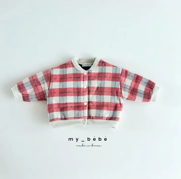 My Bebe - Korean Baby Fashion - #babywear - Check Bonding Blouson - 2