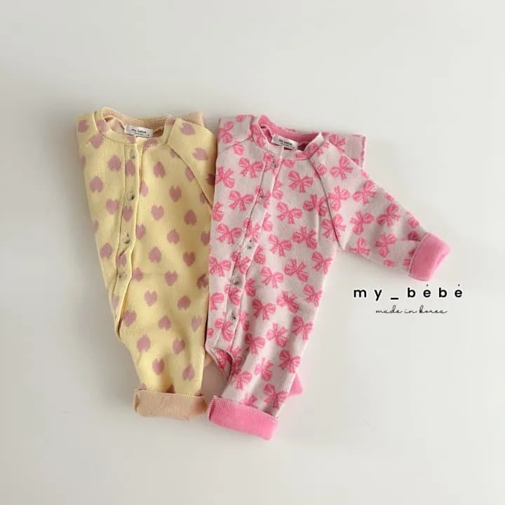 My Bebe - Korean Baby Fashion - #babywear - Fleece Lovely Suit - 4