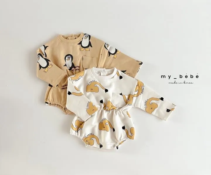 My Bebe - Korean Baby Fashion - #onlinebabyboutique - Animal Banding Suit