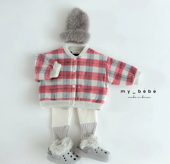 My Bebe - Korean Baby Fashion - #onlinebabyboutique - Check Bonding Blouson - 3