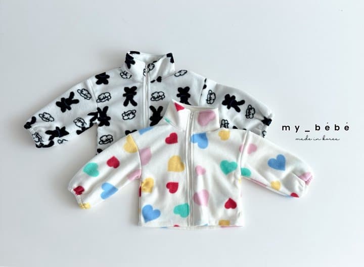 My Bebe - Korean Baby Fashion - #onlinebabyshop - Nice Fleece Zip-up - 2