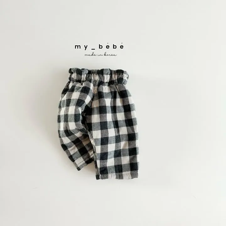 My Bebe - Korean Baby Fashion - #smilingbaby - Winter Check Bonding Pants - 10