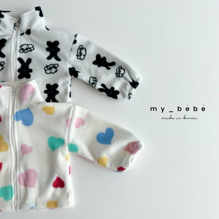 My Bebe - Korean Baby Fashion - #smilingbaby - Nice Fleece Zip-up - 3