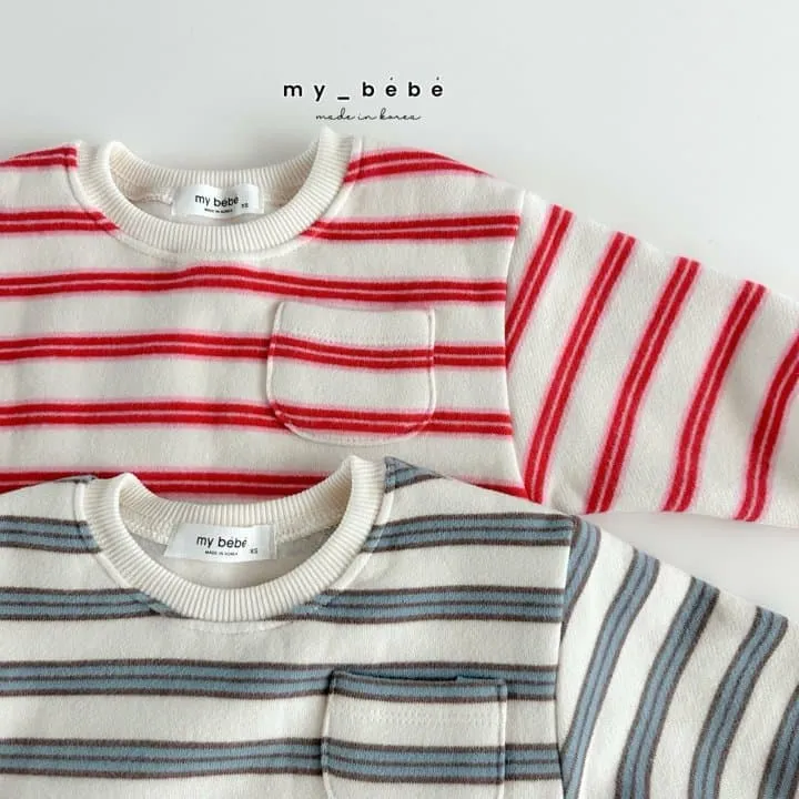 My Bebe - Korean Children Fashion - #childrensboutique - Single-line Sweatshirt - 3