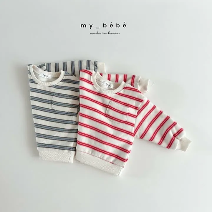 My Bebe - Korean Children Fashion - #childrensboutique - Single-line Sweatshirt - 4