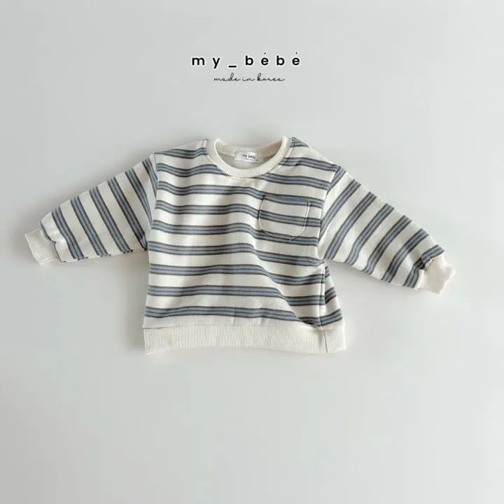 My Bebe - Korean Children Fashion - #discoveringself - Single-line Sweatshirt - 5