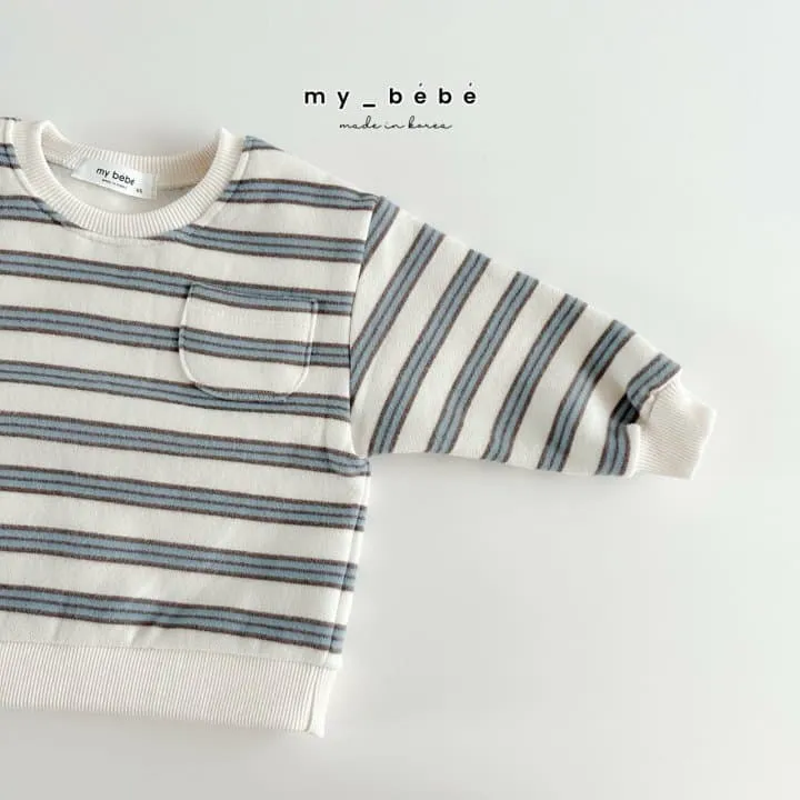 My Bebe - Korean Children Fashion - #fashionkids - Single-line Sweatshirt - 6