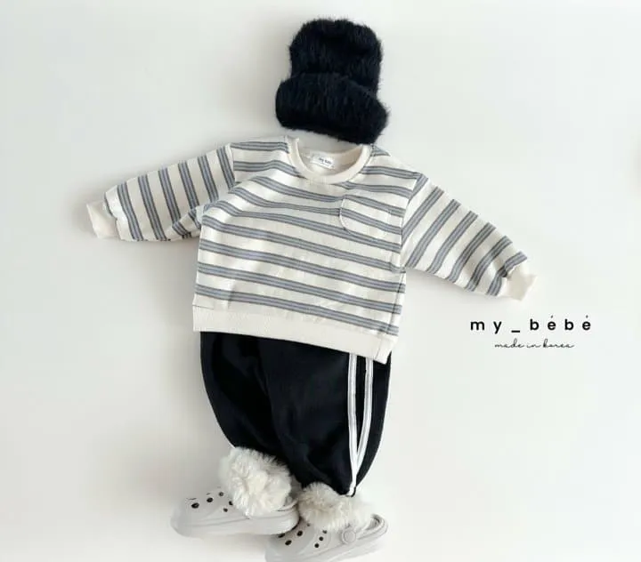 My Bebe - Korean Children Fashion - #kidzfashiontrend - Single-line Sweatshirt - 9