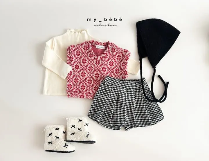 My Bebe - Korean Children Fashion - #kidzfashiontrend - Winter Jacquard Vest - 8