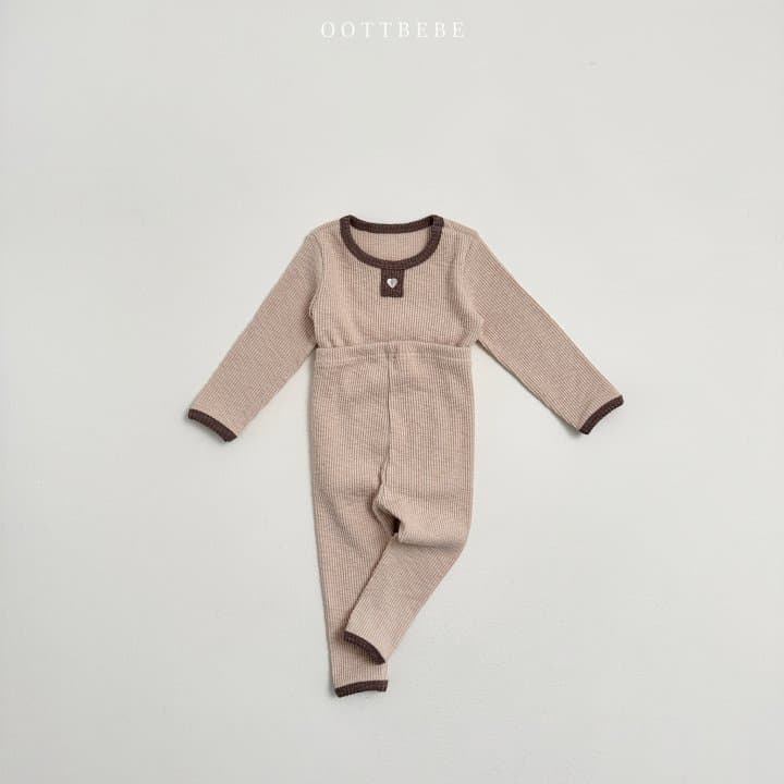 My Bebe - Korean Children Fashion - #toddlerclothing - Peach Love Easywear - 4