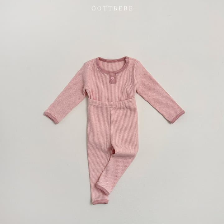 My Bebe - Korean Children Fashion - #toddlerclothing - Peach Love Easywear - 3