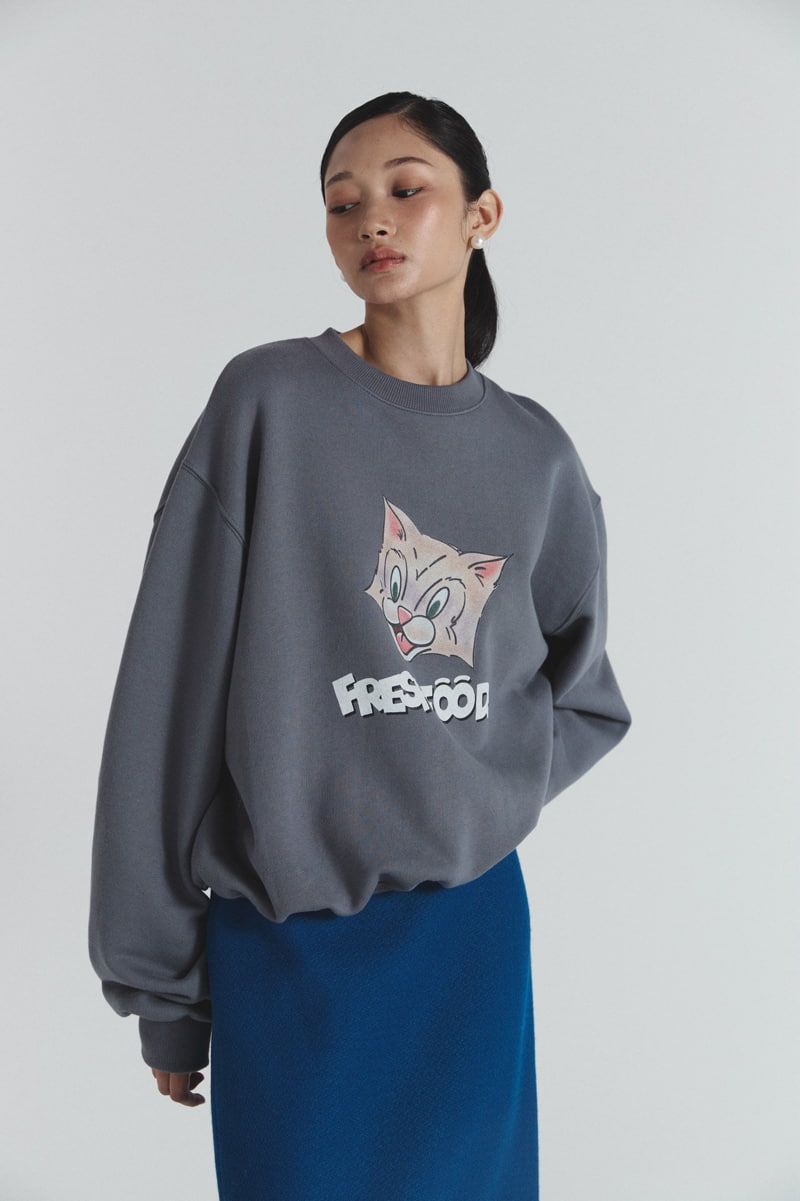 Neroli36 - Korean Women Fashion - #momslook - Cat Sweatshirts - 5