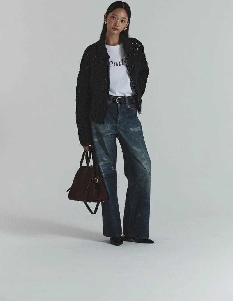 Neroli36 - Korean Women Fashion - #thelittlethings - Digital Denim Pants - 4