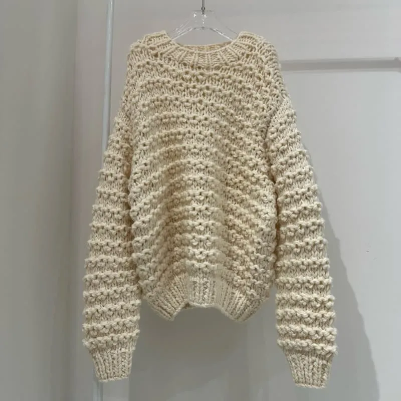 Neroli36 - Korean Women Fashion - #momslook - Handmae Knit Sweater - 2