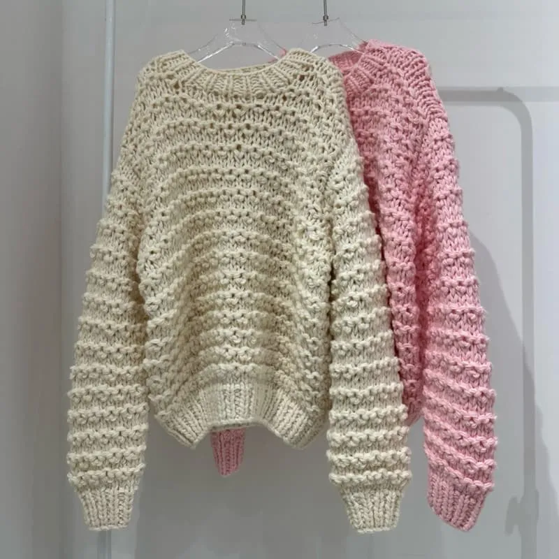 Neroli36 - Korean Women Fashion - #womensfashion - Handmae Knit Sweater