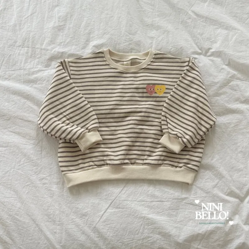 Ninibello - Korean Baby Fashion - #babyboutique - Stripe Heart Sweatshirt - 6