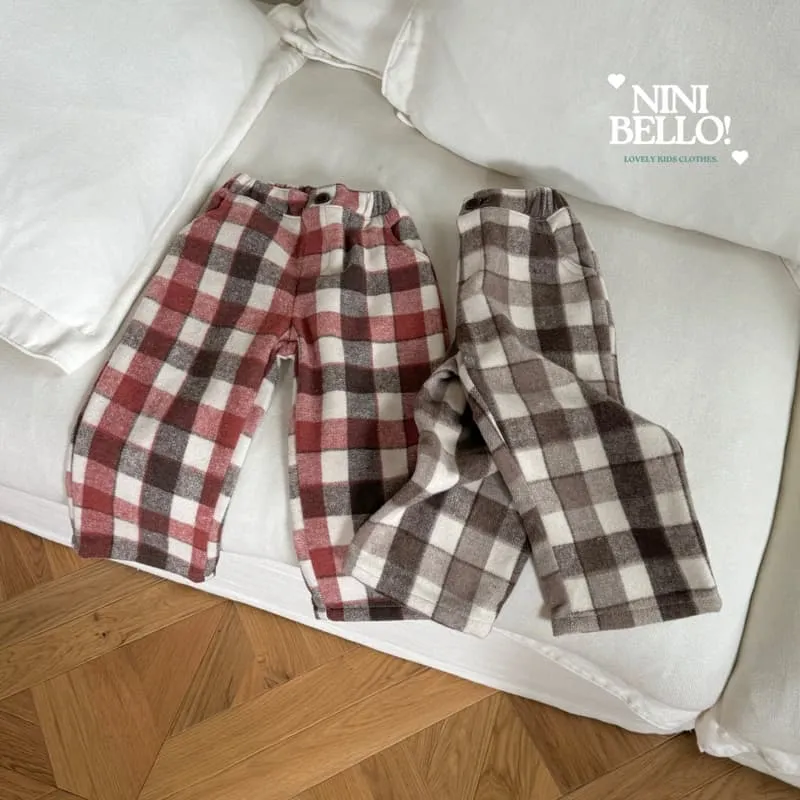 Ninibello - Korean Baby Fashion - #babyboutique - Chocolat Check Pants