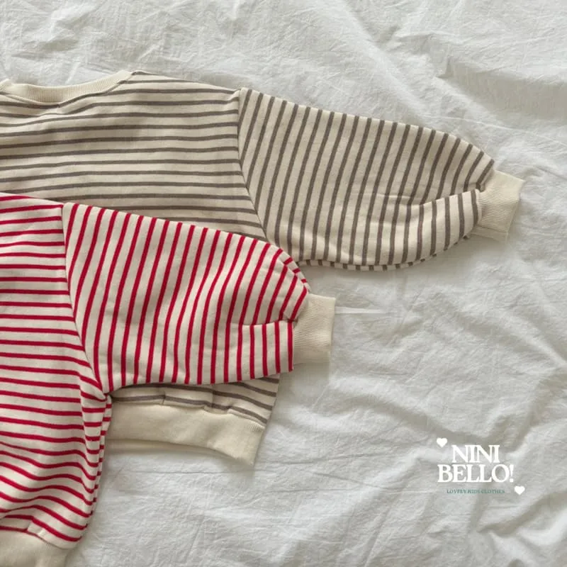 Ninibello - Korean Baby Fashion - #babyclothing - Stripe Heart Sweatshirt - 9