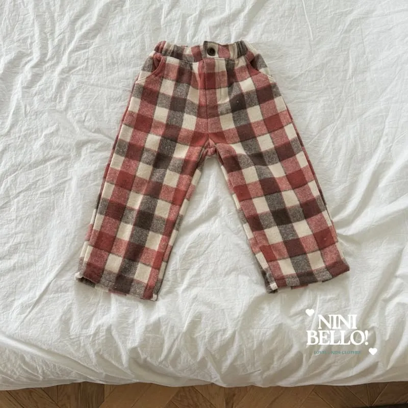 Ninibello - Korean Baby Fashion - #babyclothing - Chocolat Check Pants - 4