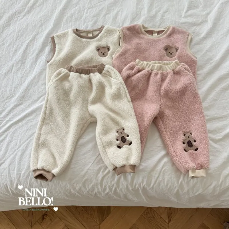 Ninibello - Korean Baby Fashion - #babyfashion - Soft Embroidery Bear Set