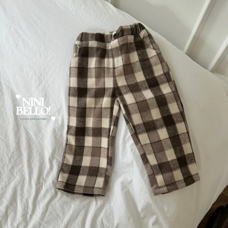 Ninibello - Korean Baby Fashion - #babylifestyle - Chocolat Check Pants - 7