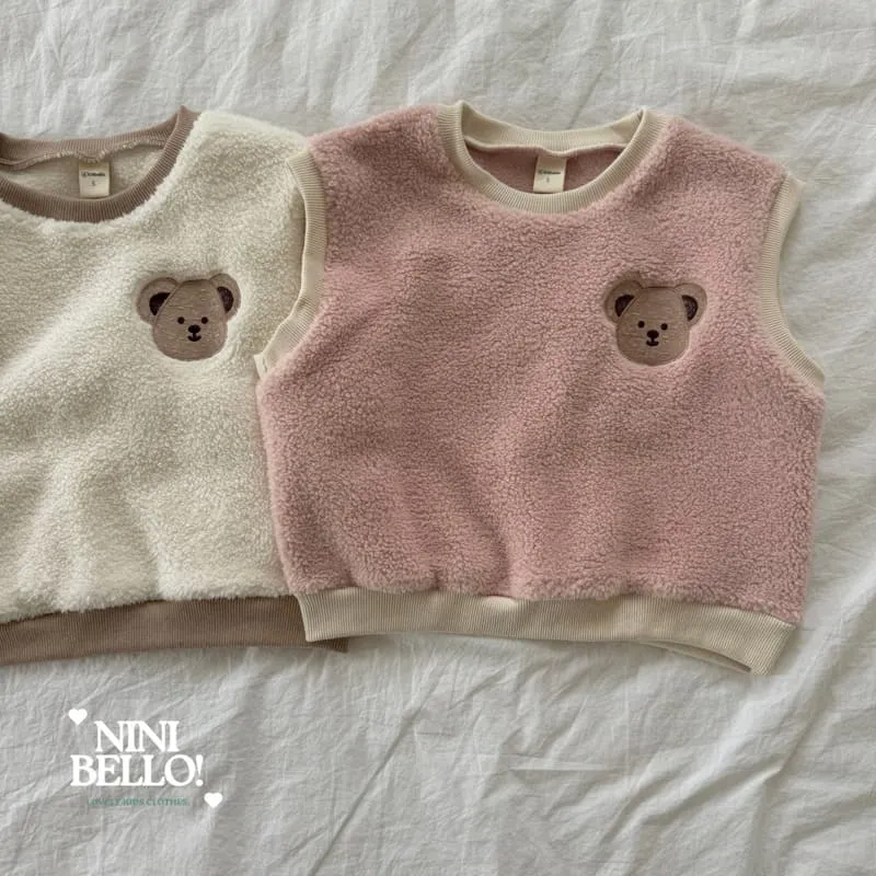 Ninibello - Korean Baby Fashion - #babygirlfashion - Soft Embroidery Bear Set - 4