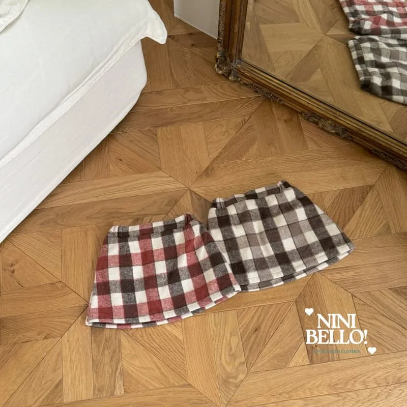 Ninibello - Korean Baby Fashion - #babyoninstagram - Chocolat Check Skirt - 7