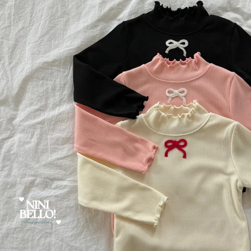 Ninibello - Korean Baby Fashion - #babyootd - Knitting Ribbon Turtleneck