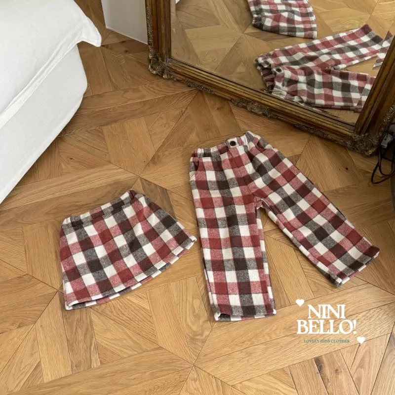 Ninibello - Korean Baby Fashion - #babyootd - Chocolat Check Pants - 9