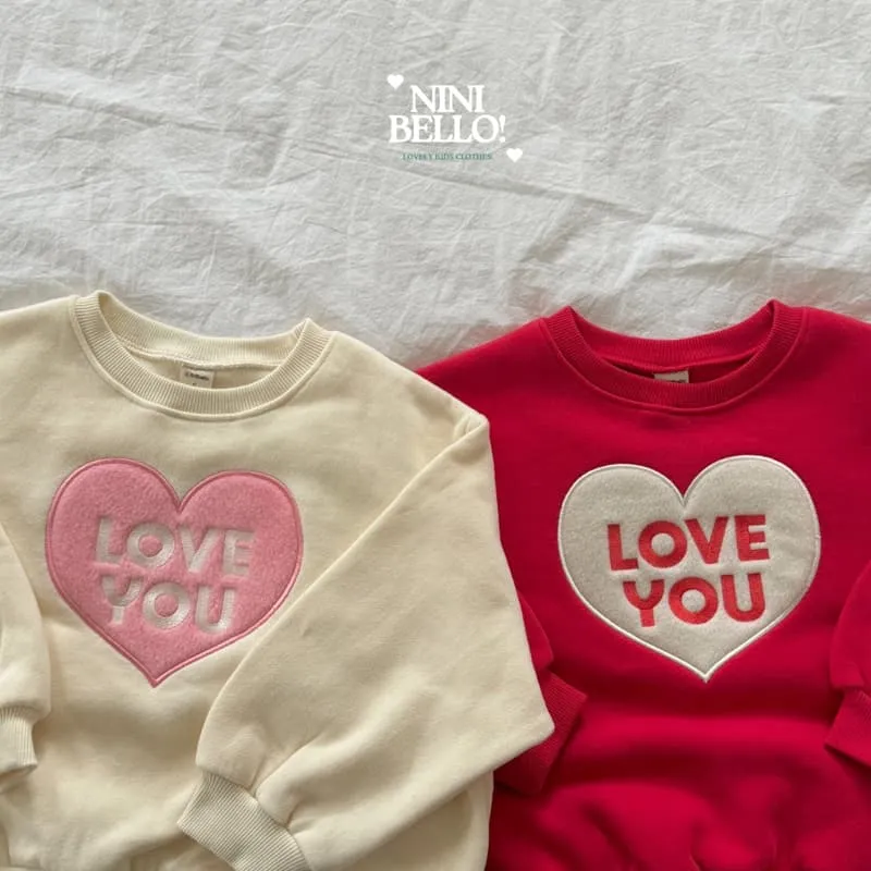 Ninibello - Korean Baby Fashion - #babyoutfit - Love You Sweatshirt - 6