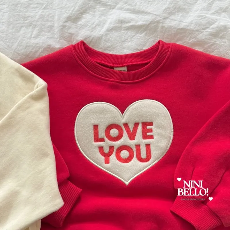 Ninibello - Korean Baby Fashion - #babyoutfit - Love You Sweatshirt - 7