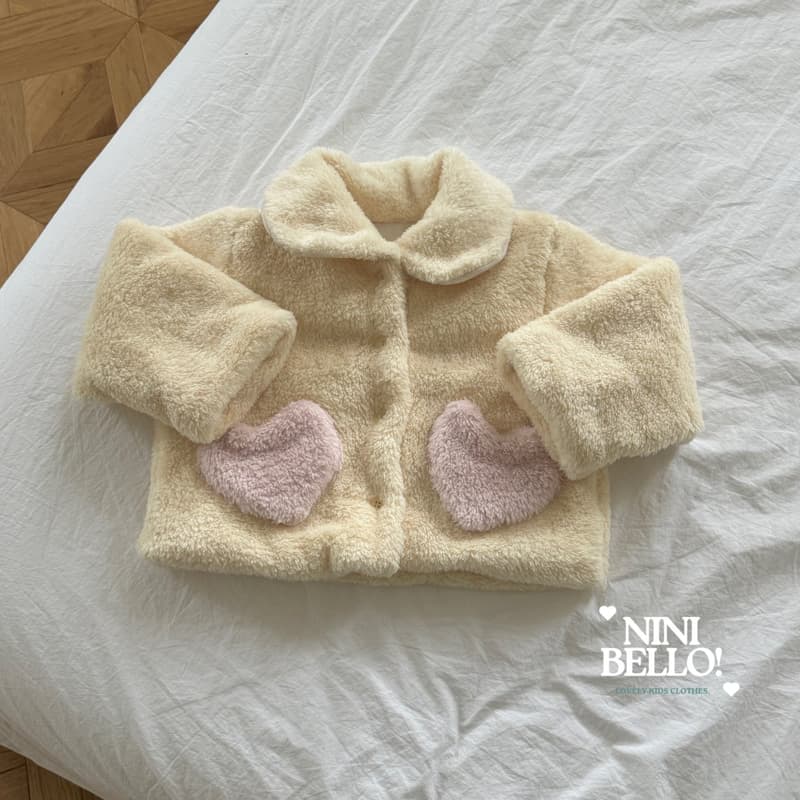 Ninibello - Korean Baby Fashion - #babyoutfit - Heart Pocket Fleece Jacket - 4