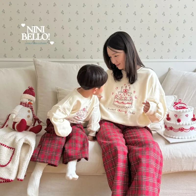 Ninibello - Korean Baby Fashion - #babyoutfit - Cherry Cake Sweatshirt Mom - 5