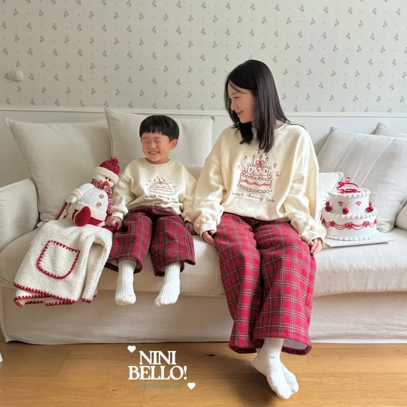 Ninibello - Korean Baby Fashion - #babyoutfit - Cherry Cake Sweatshirt Mom - 6