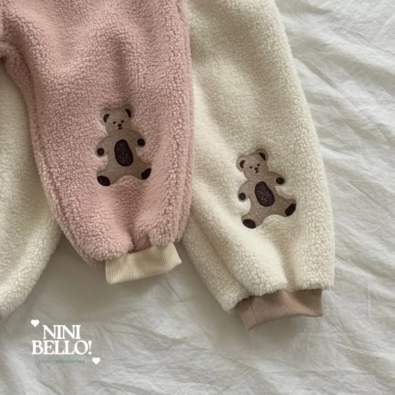 Ninibello - Korean Baby Fashion - #babyoutfit - Soft Embroidery Bear Set - 7