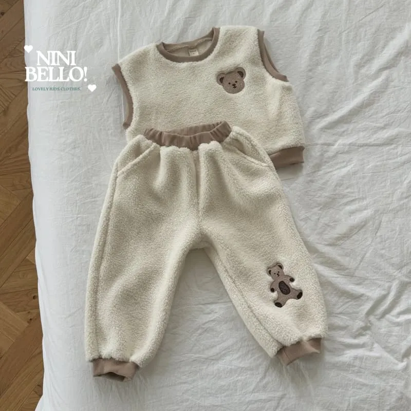 Ninibello - Korean Baby Fashion - #babywear - Soft Embroidery Bear Set - 9