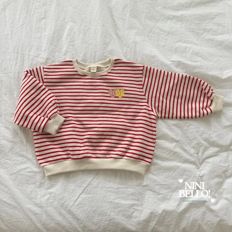 Ninibello - Korean Baby Fashion - #babywear - Stripe Heart Sweatshirt - 4