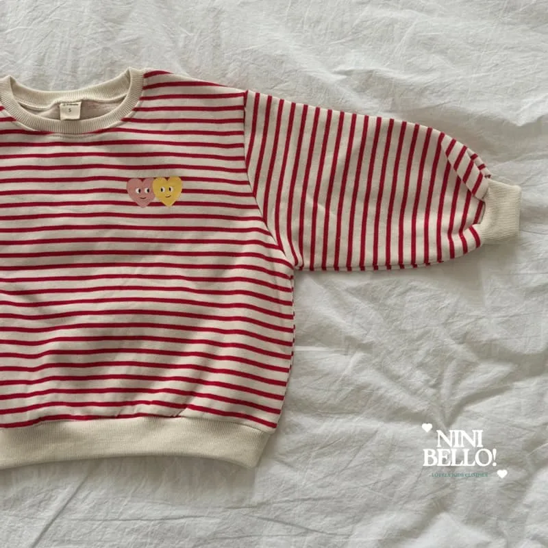 Ninibello - Korean Baby Fashion - #onlinebabyshop - Stripe Heart Sweatshirt - 5