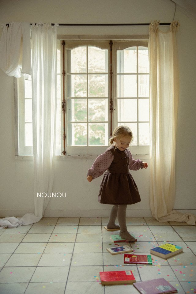 Nounou - Korean Children Fashion - #stylishchildhood - Winter Ribbon Dress - 6