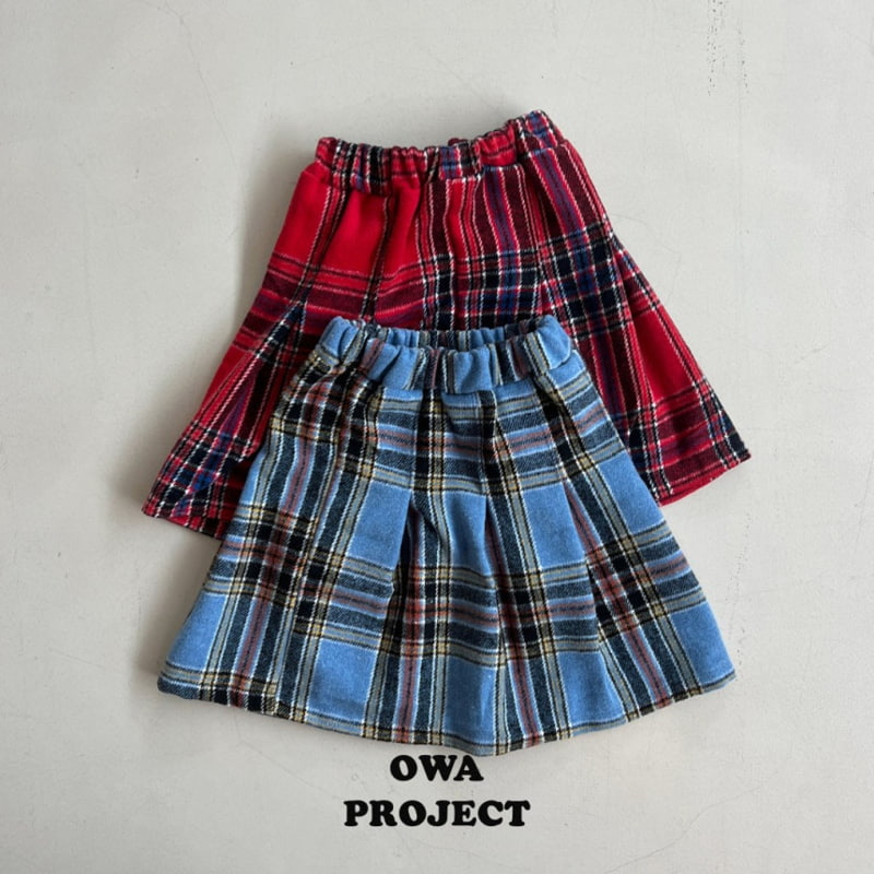 O Wa - Korean Children Fashion - #designkidswear - Pintuck Check Skirt - 12