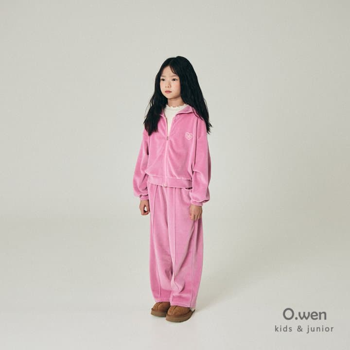 O Wen - Korean Children Fashion - #Kfashion4kids - Heart Veloa Pintuck Pants - 3