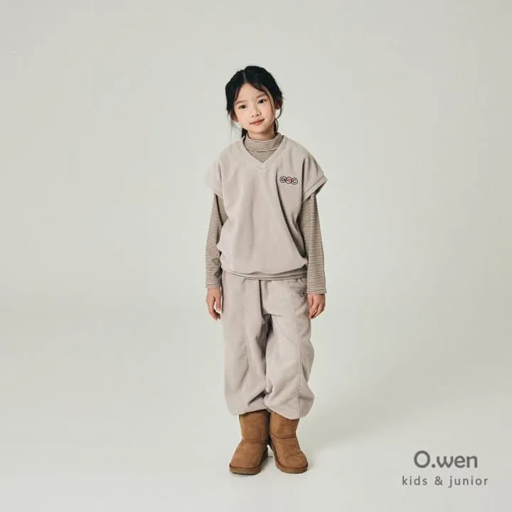 O Wen - Korean Children Fashion - #Kfashion4kids - Super Fleece Pintuck Jogger Pants