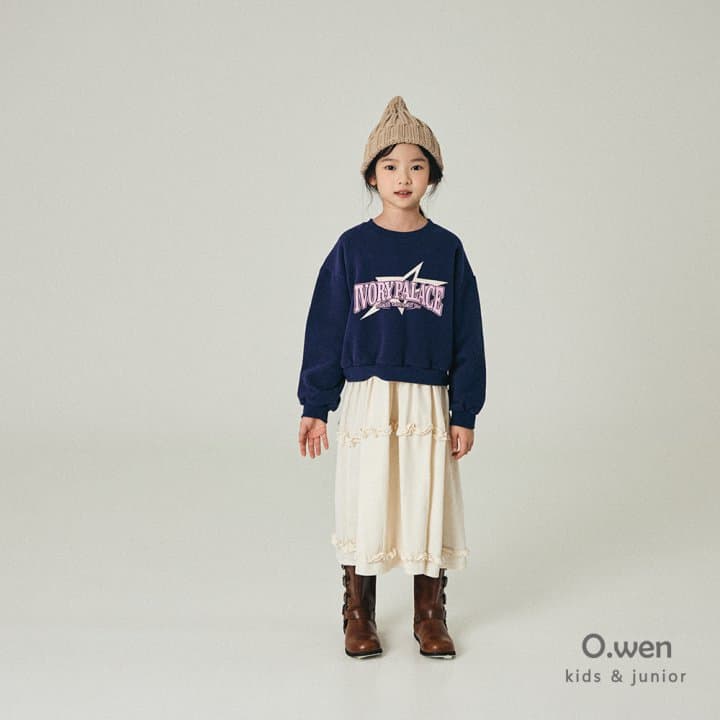 O Wen - Korean Children Fashion - #childofig - Star Semi-crop Brushed Sweatshirt - 5