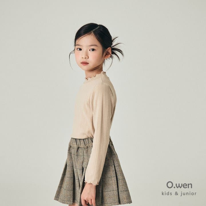 O Wen - Korean Children Fashion - #childofig - Pleated Checked Skirt