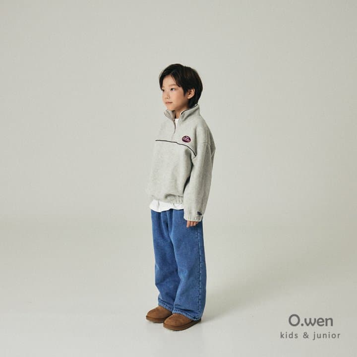 O Wen - Korean Children Fashion - #childrensboutique - Soft Fleece Denim Pants - 7