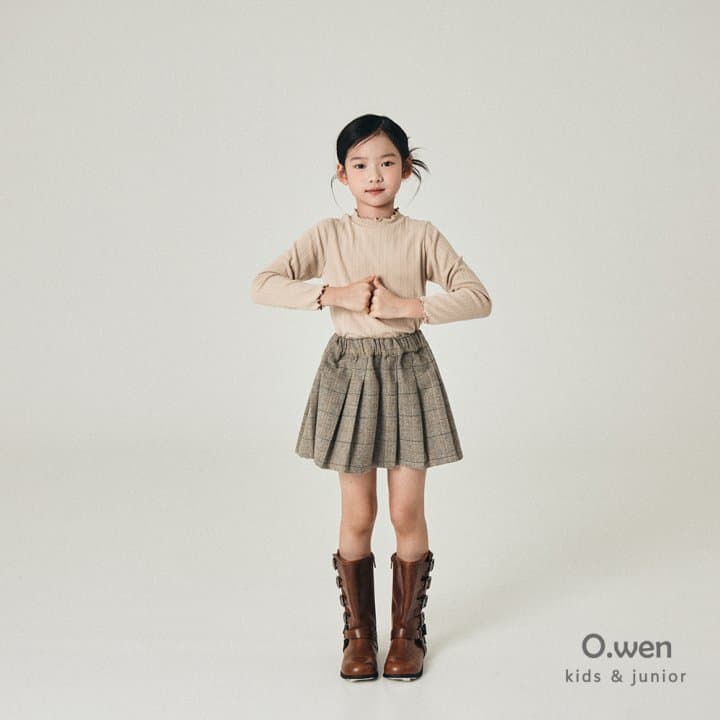 O Wen - Korean Children Fashion - #childrensboutique - Pleated Checked Skirt - 3