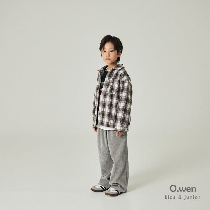 O Wen - Korean Children Fashion - #childrensboutique - Check Brushed Pocket Shirt - 7