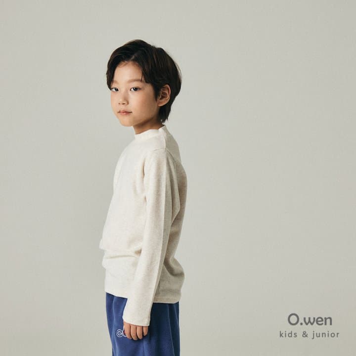 O Wen - Korean Children Fashion - #childrensboutique - Regular Brushed Mock Neck Tee - 3